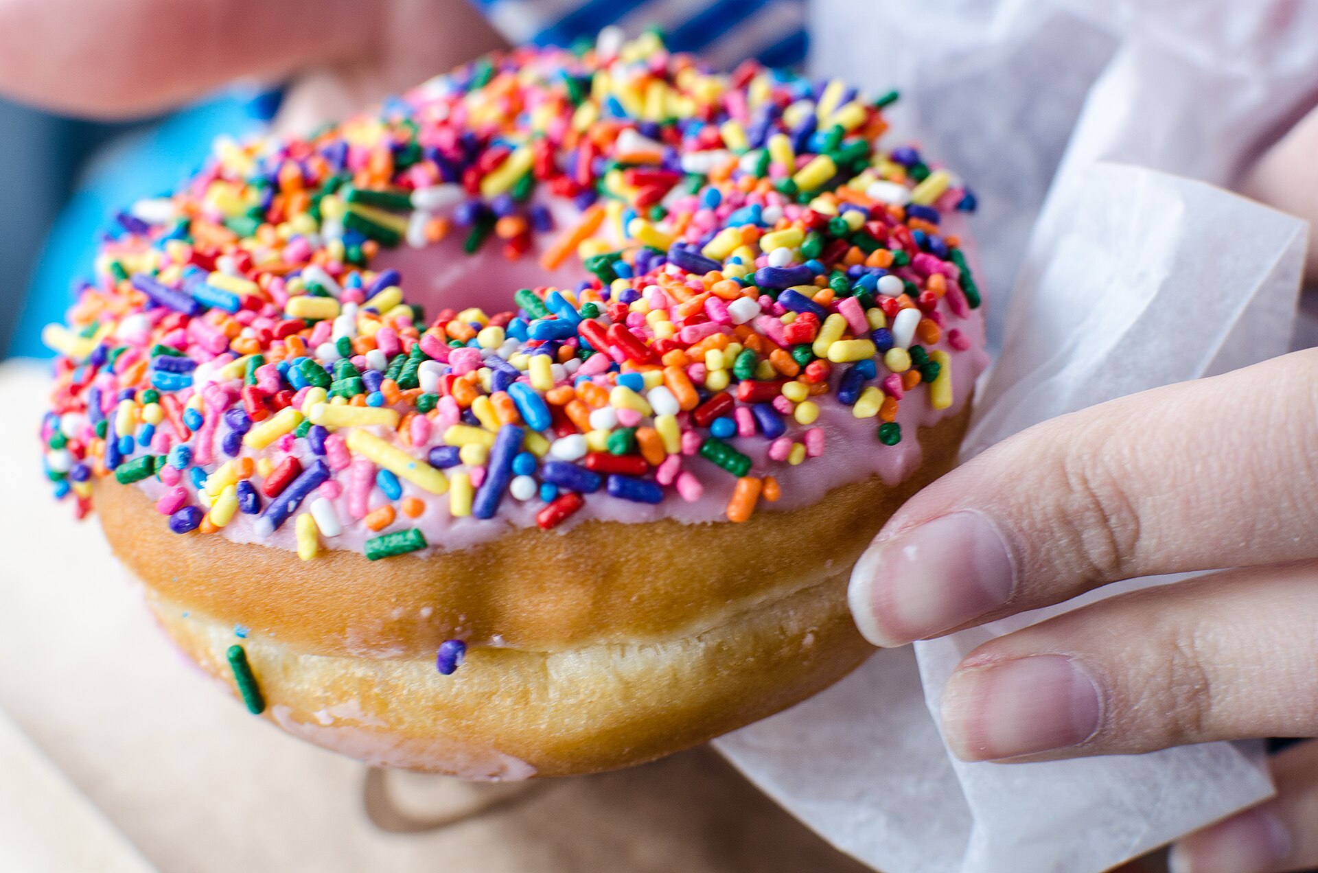 Pink Sprinkle Donut